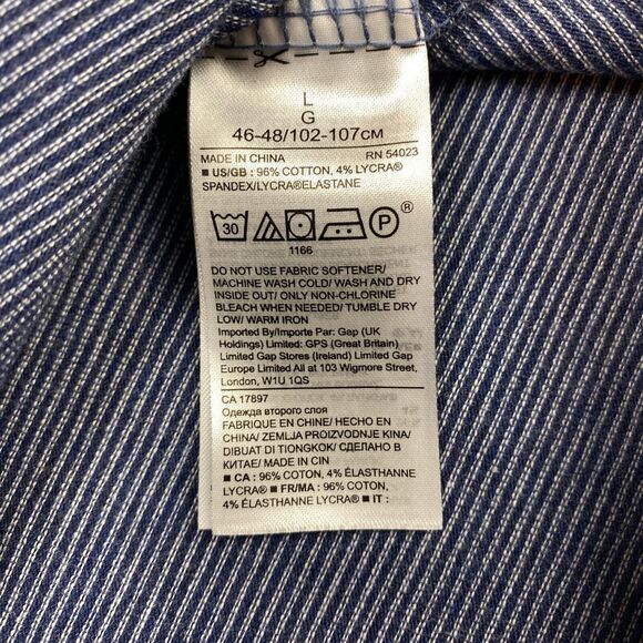 Banana Republic Polo Shirt Mens Large Blue Striped Standard Fit Golf Performance - Picture 6 of 11